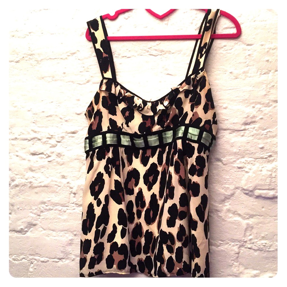 Nanette Lepore 100% Silk dressy tank blouse sz 10